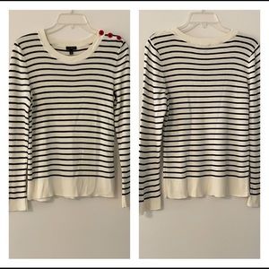 Talbots Flare Sleeve Stripe Pullover